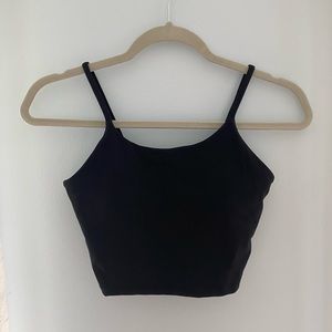 Black longline sports bra